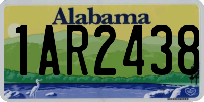 AL license plate 1AR2438