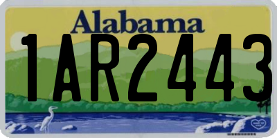 AL license plate 1AR2443