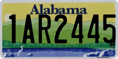 AL license plate 1AR2445
