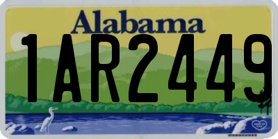 AL license plate 1AR2449