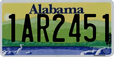 AL license plate 1AR2451