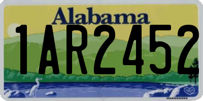 AL license plate 1AR2452