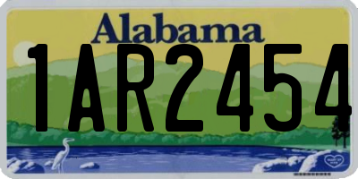 AL license plate 1AR2454