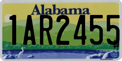 AL license plate 1AR2455