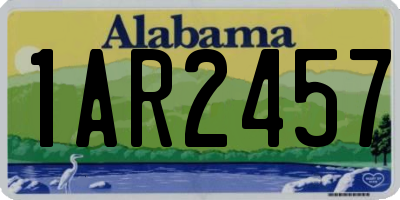 AL license plate 1AR2457