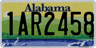 AL license plate 1AR2458