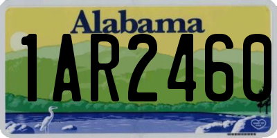 AL license plate 1AR2460