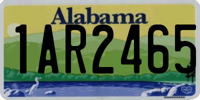 AL license plate 1AR2465