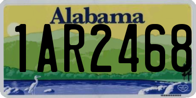 AL license plate 1AR2468