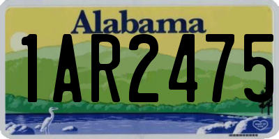AL license plate 1AR2475