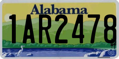 AL license plate 1AR2478