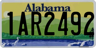 AL license plate 1AR2492