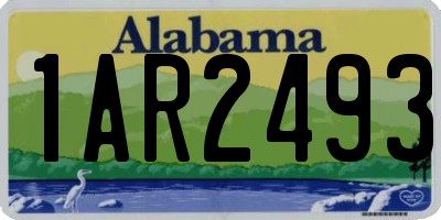 AL license plate 1AR2493