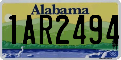 AL license plate 1AR2494