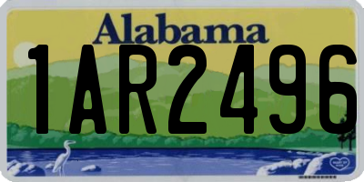 AL license plate 1AR2496