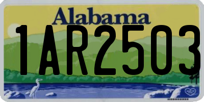 AL license plate 1AR2503