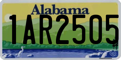 AL license plate 1AR2505