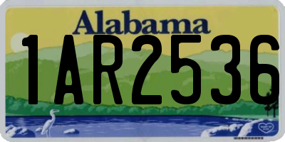 AL license plate 1AR2536