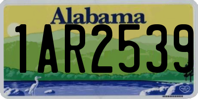 AL license plate 1AR2539
