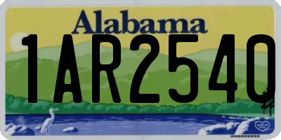 AL license plate 1AR2540