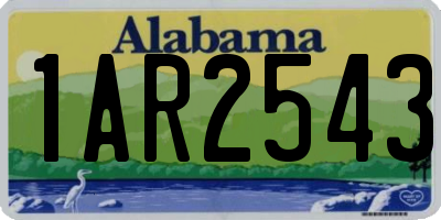 AL license plate 1AR2543