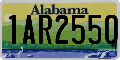 AL license plate 1AR2550