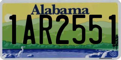 AL license plate 1AR2551
