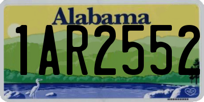 AL license plate 1AR2552