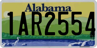 AL license plate 1AR2554