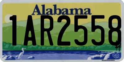 AL license plate 1AR2558
