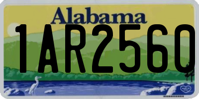 AL license plate 1AR2560
