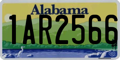 AL license plate 1AR2566