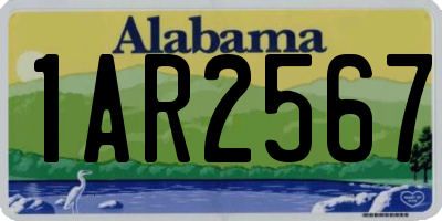 AL license plate 1AR2567