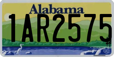 AL license plate 1AR2575