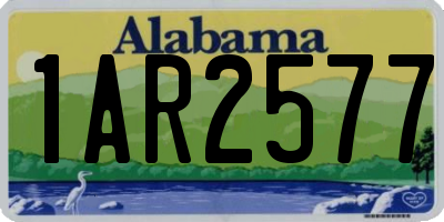 AL license plate 1AR2577