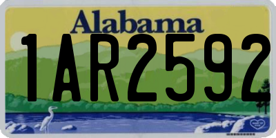 AL license plate 1AR2592