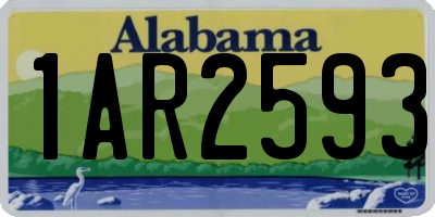 AL license plate 1AR2593