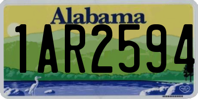 AL license plate 1AR2594