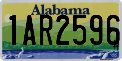 AL license plate 1AR2596