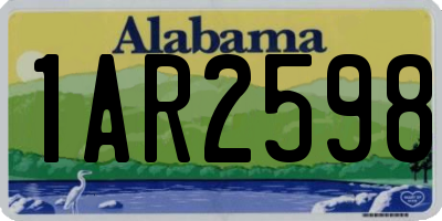 AL license plate 1AR2598
