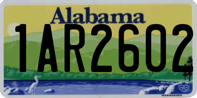 AL license plate 1AR2602
