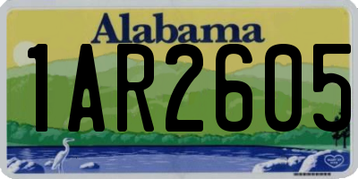 AL license plate 1AR2605