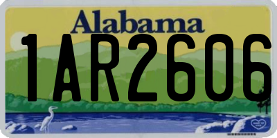 AL license plate 1AR2606
