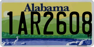 AL license plate 1AR2608