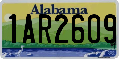 AL license plate 1AR2609