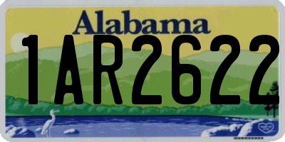AL license plate 1AR2622