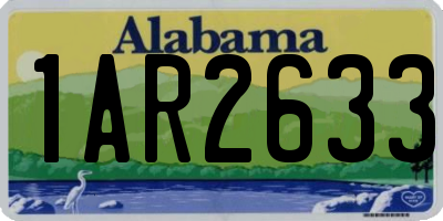 AL license plate 1AR2633