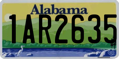 AL license plate 1AR2635