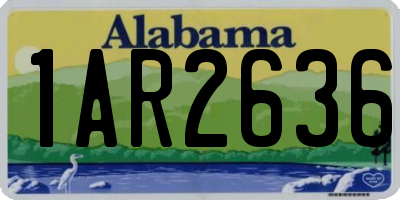 AL license plate 1AR2636