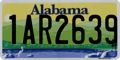 AL license plate 1AR2639